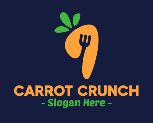 Carrot - Fork Carrot Restaurant logo design