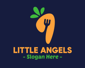Vegan Restaurant - Fork Carrot Restaurant logo design