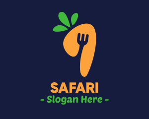 Fork Carrot Restaurant logo design