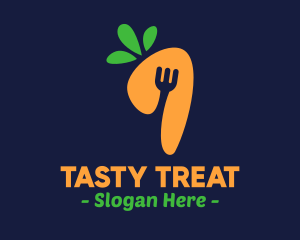 Yummy - Fork Carrot Restaurant logo design