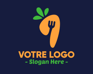 Fork Carrot Restaurant logo design