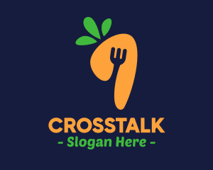 Healthy - Fork Carrot Restaurant logo design