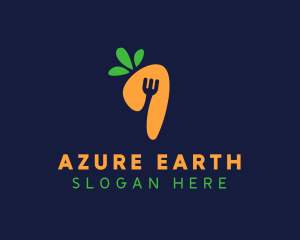 Fork Carrot Restaurant logo design