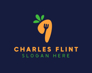 Fork Carrot Restaurant logo design