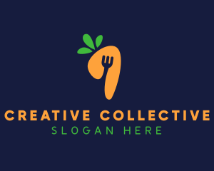 Fork Carrot Restaurant logo design