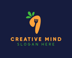 Fork Carrot Restaurant logo design