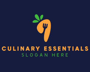 Fork Carrot Restaurant logo design