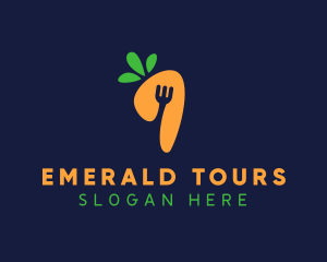 Fork Carrot Restaurant logo design