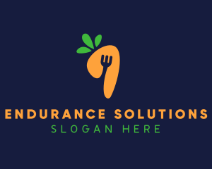 Fork Carrot Restaurant logo design