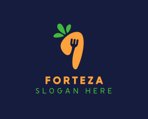 Fork Carrot Restaurant logo design