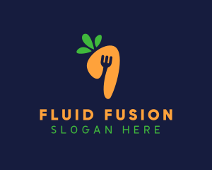 Fork Carrot Restaurant logo design