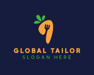 Fork Carrot Restaurant logo design