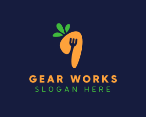 Fork Carrot Restaurant logo design