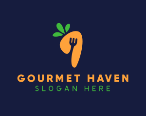 Fork Carrot Restaurant logo design