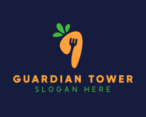 Fork Carrot Restaurant logo design