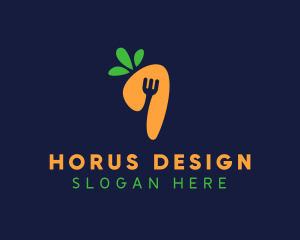 Fork Carrot Restaurant logo design