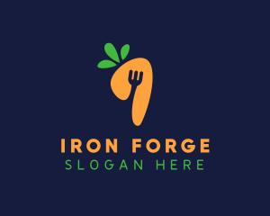 Fork Carrot Restaurant logo design