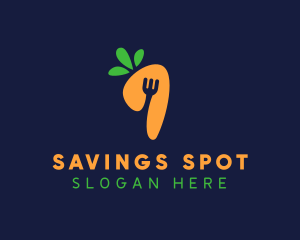 Fork Carrot Restaurant logo design