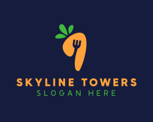 Fork Carrot Restaurant logo design