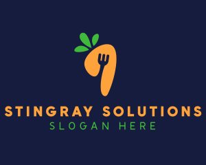 Fork Carrot Restaurant logo design