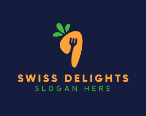 Fork Carrot Restaurant logo design