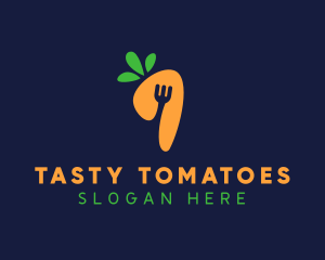 Fork Carrot Restaurant logo design