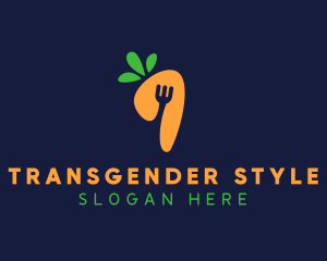 Fork Carrot Restaurant logo design