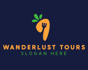 Fork Carrot Restaurant logo design