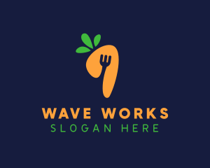 Fork Carrot Restaurant logo design