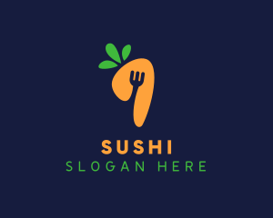 Fork Carrot Restaurant logo design