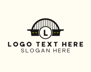 Traffic - Road Bridge Lettermark logo design