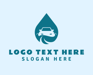 Water - Teal Droplet Car logo design