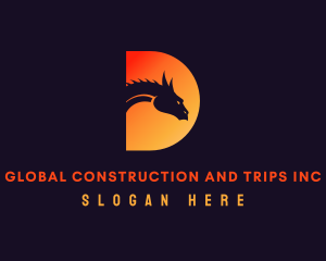 Esports - Gradient Dragon Letter D logo design
