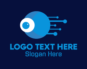 Ophthalmologist - Blue Eye Tech Webcam logo design