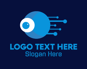 Optometry - Blue Eye Tech Webcam logo design
