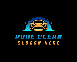 Bubble Car Cleaning logo design