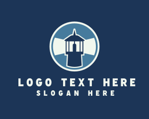 Tourist Spot - Lighthouse Tower Beacon logo design