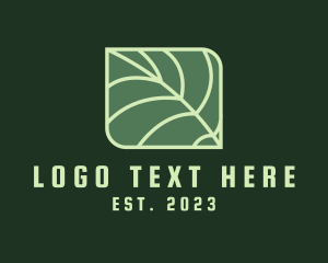 Crop - Organic Herb Leaf logo design