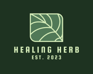 Organic Herb Leaf logo design