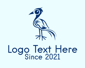 Wildlife Conservation - Blue Wild Bird logo design