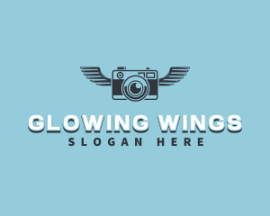 Wings Camera Photography logo design