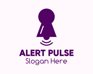 Notification - Purple Keyhole Notification logo design