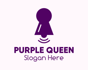 Purple Keyhole Notification  logo design