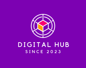 Digital Tech Cube  logo design