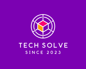 Digital Tech Cube  logo design