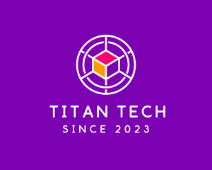 Digital Tech Cube  logo design