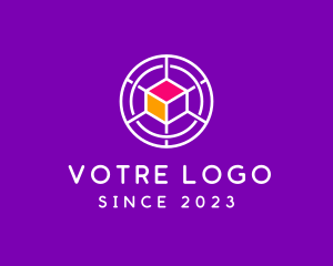 Digital Tech 3D Cube  logo design