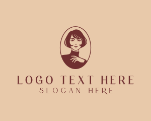 Cloche Hat - Stylish Woman Salon logo design
