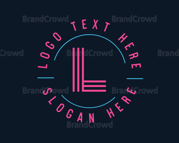 Neon Night Club Bar Logo