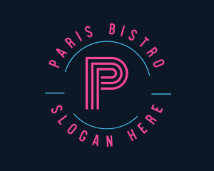 Neon Night Club Bar logo design